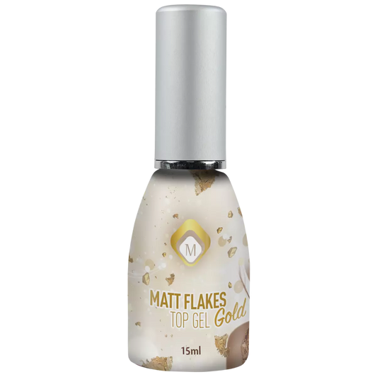 Matt Flakes Top Gel Gold